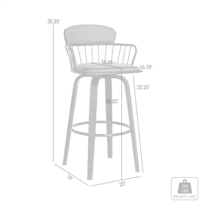 Tabouret pivotant urbain en similicuir GDFStudio