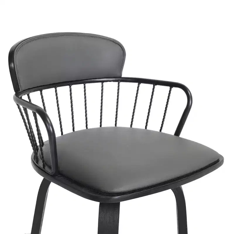 Tabouret pivotant urbain en similicuir GDFStudio