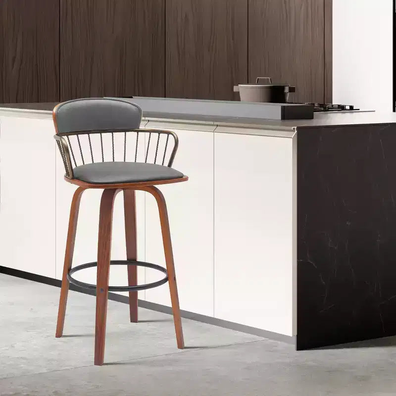 Tabouret pivotant urbain en similicuir GDFStudio