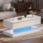 Table basse relevable moderne de 120 cm - Hauteur réglable et capacité de 80 kg pour salon, salle à manger et bureau