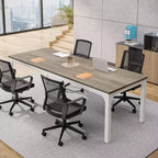 Table de conférence Lantine 6,5 FT, grande table de réunion de bureau 78,74 L x 27,56 P, bureau de séminaire moderne pour salle de conférence (1, Chêne)