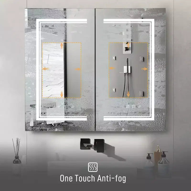 Meuble de salle de bain mural Karl avec miroir