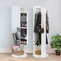 Karl Home 360 Full Length Mirror Jewelry Armoire with Hall Tree