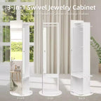 Karl Home 360 Miroir pleine longueur avec armoire à bijoux et porte-manteau