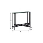 Console Miroir en Verre Noir 36 po HomeRoots