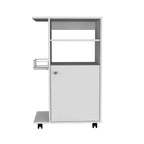 HomeRoots White 24 Rolling Kitchen Cart With Storage