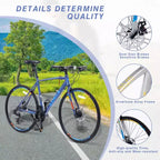 Vélo NAYSAYE 27,5 pouces 3x8/24 vitesses, freins à disque, cadre en aluminium, pour hommes et femmes, adolescents et adultes, pour le cyclisme urbain, 67,32 x 14,56 x 39,37