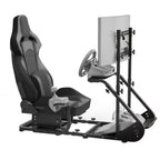 Cockpit de course stabilisé amélioré JVNOXK, simulateur de conduite réglable (hors frein à main, pédales et écran)