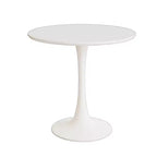 Table à manger ronde de 80 cm, petite table de cuisine avec pied central, table d'appoint de style Mid-Century ou table basse pour salon ou appartement - Panipeachy
