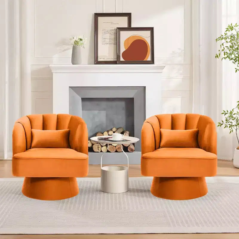 Fauteuil d'appoint moderne pivotant à 360° avec accoudoirs rembourrés, fauteuil club confortable pour salon, chambre, bureau