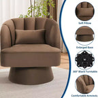 Fauteuil d'appoint moderne pivotant à 360° avec accoudoirs rembourrés, fauteuil club confortable pour salon, chambre, bureau