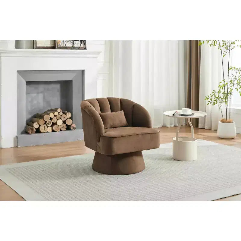 Fauteuil d'appoint moderne pivotant à 360° avec accoudoirs rembourrés, fauteuil club confortable pour salon, chambre, bureau
