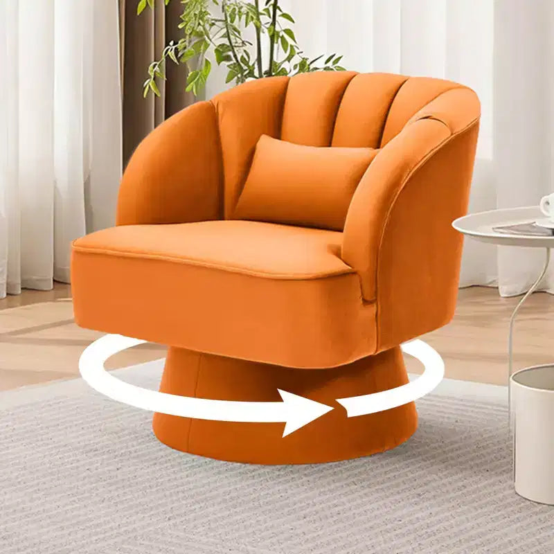 Fauteuil d'appoint moderne pivotant à 360° avec accoudoirs rembourrés, fauteuil club confortable pour salon, chambre, bureau
