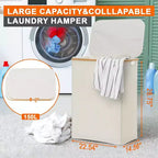 GARPROVM Panier à linge pliable de 150L avec couvercle et 2 sacs amovibles, grand trieur en tissu Oxford pour chambre ou salle de bain