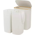 GARPROVM 150L Foldable Laundry Hamper with Lid & 2 Removable Bags, Large Oxford Fabric Sorter for Bedroom or Bathroom
