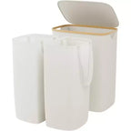 GARPROVM 150L Foldable Laundry Hamper with Lid & 2 Removable Bags, Large Oxford Fabric Sorter for Bedroom or Bathroom