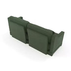 Canapé 2 places en chenille Homy Casa avec coussins lombaires, petite banquette moderne rembourrée pour salon, vert