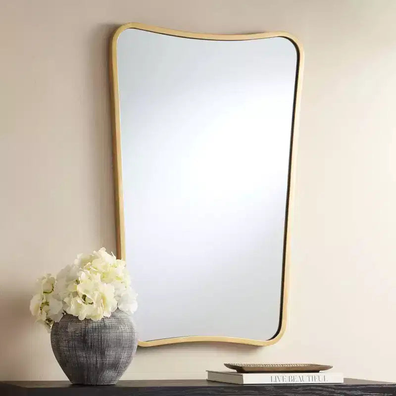 Ensemble de 2 miroirs muraux Uttermost Segundo en métal laiton 22 x 34
