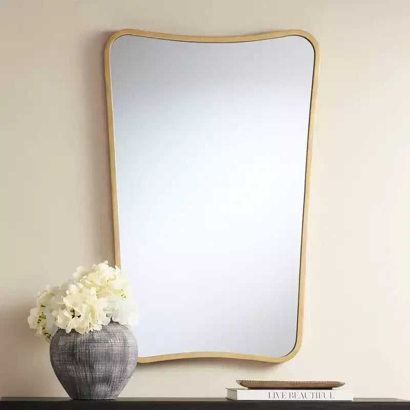 Ensemble de 2 miroirs muraux Uttermost Segundo en métal laiton 22 x 34
