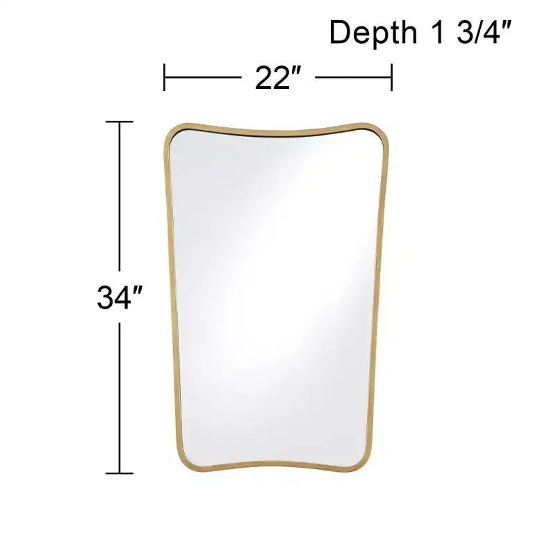 Ensemble de 2 miroirs muraux Uttermost Segundo en métal laiton 22 x 34
