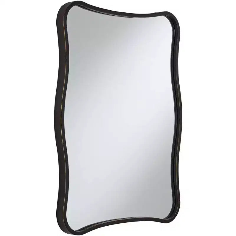Lot de 2 miroirs muraux incurvés Uttermost Pavia en bronze foncé 24 x 32