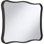 Lot de 2 miroirs muraux incurvés Uttermost Pavia en bronze foncé 24 x 32