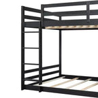 Lit superposé complet Luxystar avec étagères de rangement, 2 tiroirs et lumières