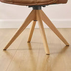 Chaise d'appoint pivotante en cuir véritable Art Leon pour bureau à domicile