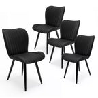 GDFStudio Atherton Faux Leather Upholstered Dining Chairs( Set of 4)