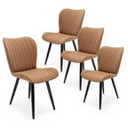 Chaises de salle à manger GDFStudio Atherton rembourrées en similicuir (lot de 4)