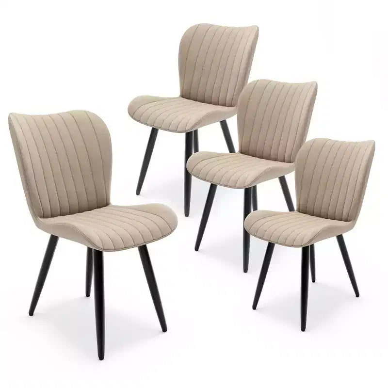 Chaises de salle à manger GDFStudio Atherton rembourrées en similicuir (lot de 4)