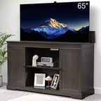 GDLF TV Lift Cabinet, Hidden Motorized Television Lift Cabinet for 55-65 TVs with Storage and Remote Control, Modern Walnut