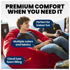 Fauteuil Poire Ultimate Sack Lounger Surdimensionné Canapé Confortable d'Intérieur, Fourrure Marine