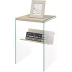 Table d'appoint rectangulaire en verre HomeStock, 1 pièce