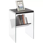 Table d'appoint rectangulaire en verre HomeStock, 1 pièce