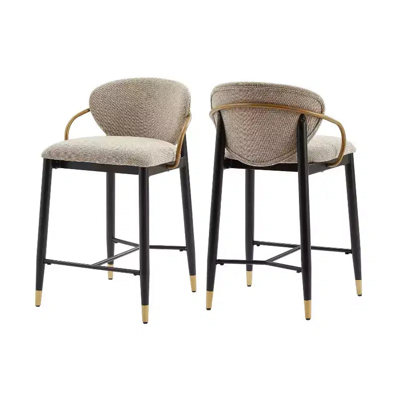 Christopher Knight Home Anan Tabourets de comptoir rembourrés en métal moderne (lot de 2)