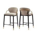 Christopher Knight Home Anan Tabourets de comptoir rembourrés en métal moderne (lot de 2)