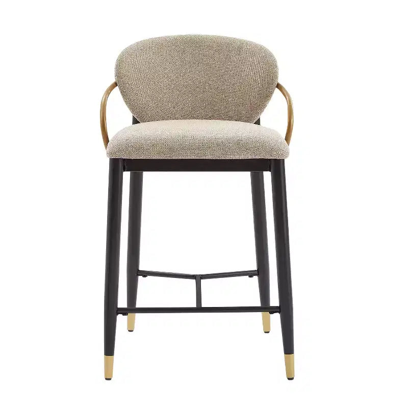 Christopher Knight Home Anan Tabourets de comptoir rembourrés en métal moderne (lot de 2)