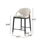 Christopher Knight Home Anan Tabourets de comptoir rembourrés en métal moderne (lot de 2)