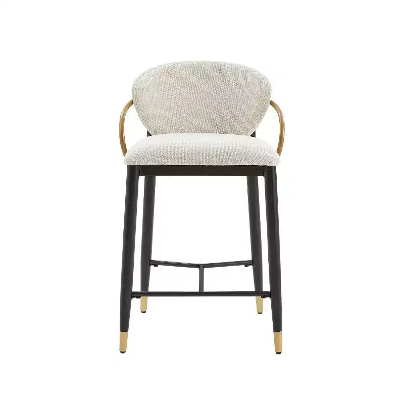 Christopher Knight Home Anan Tabourets de comptoir rembourrés en métal moderne (lot de 2)