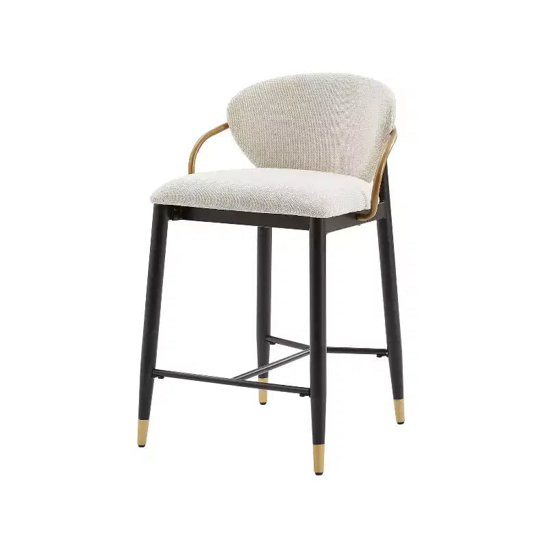 Christopher Knight Home Anan Tabourets de comptoir rembourrés en métal moderne (lot de 2)