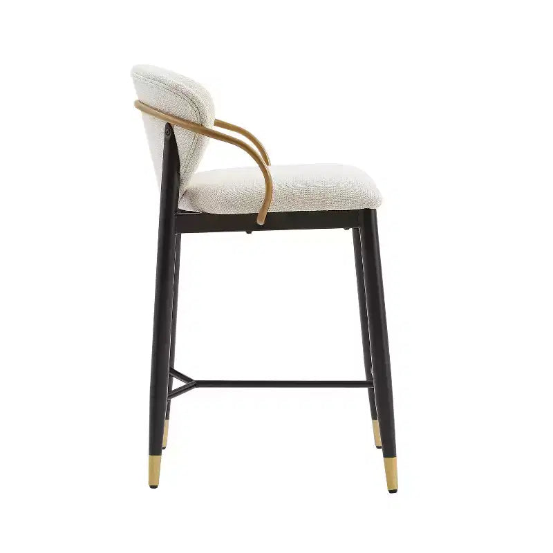 Christopher Knight Home Anan Tabourets de comptoir rembourrés en métal moderne (lot de 2)