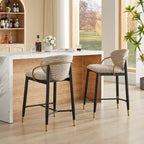 Christopher Knight Home Anan Tabourets de comptoir rembourrés en métal moderne (lot de 2)