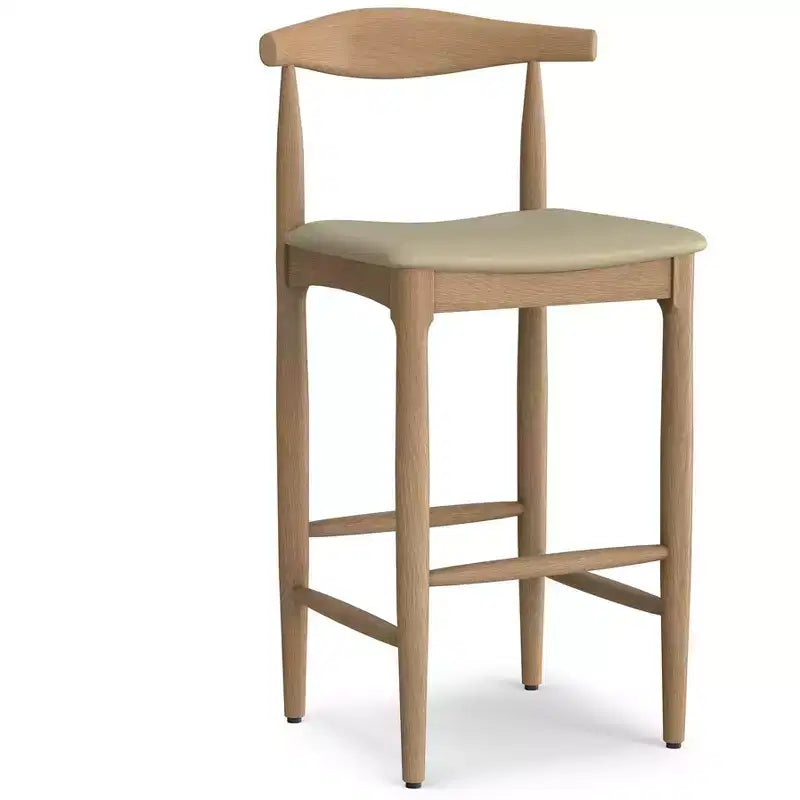 Tabouret de bar Angela Mid Century Modern en similicuir, entièrement assemblé