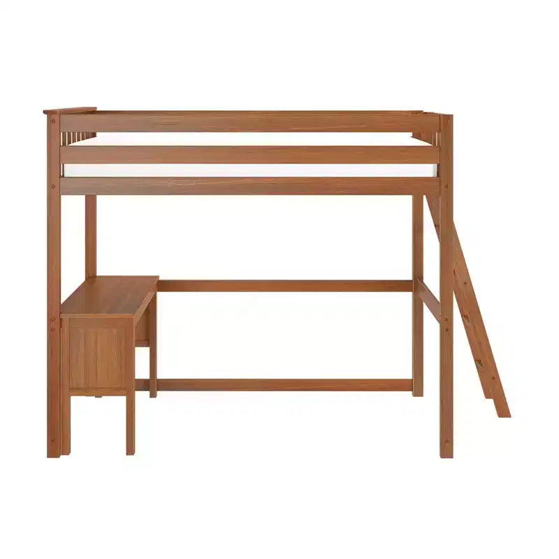 Lit superposé classique double (échelle au bout) + bureau