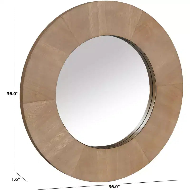 Miroir Rond en Bois Netta - CMI4002 - Safavieh Couture