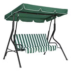 Balancelle de jardin 3 places résistante aux intempéries, auvent réglable, cadre en acier robuste, résistante aux UV et à l'eau, capacité de 227 kg, pour le jardin, la véranda, la pelouse