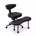 Chaise de bureau ergonomique à pattes croisées avec support lombaire, chaise de méditation pivotante à 360°