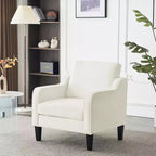 VINGLI Chaises de salon, fauteuil d'appoint noir, coussin d'assise de 14 cm d'épaisseur, chaise confortable en chenille douce, fauteuil tapissé.