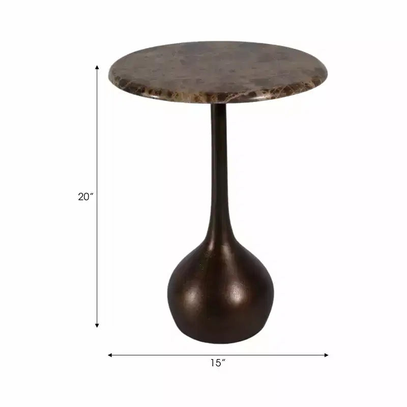 Table d'appoint en marbre pour la décoration intérieure - Petite table décorative pour table de chevet de chambre à coucher et décoration de salon